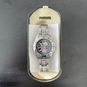 Fossil NBA Miami Heat Stainless Steel Water Resistant Men's Wrist Watch in Case